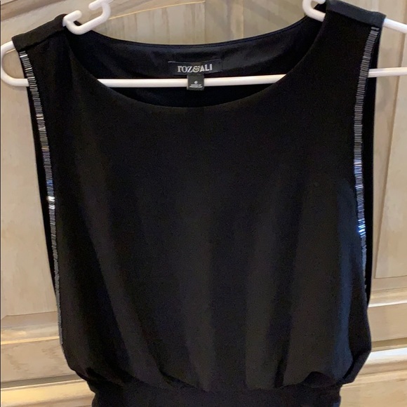 Roz & Ali black scoop neck midi party cocktail dress, 6 - Picture 2 of 4